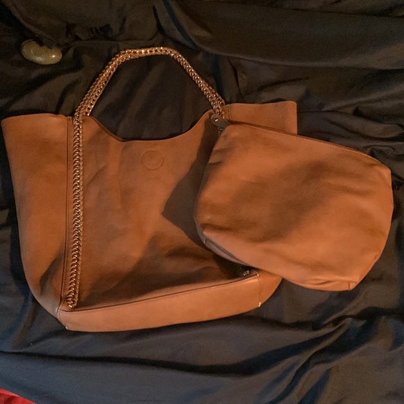 Street Level Handbags - STREET LEVEL Faux Leather Carryall Cognac Bags